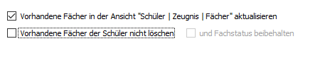 wählen Sie die gewünschte Option!