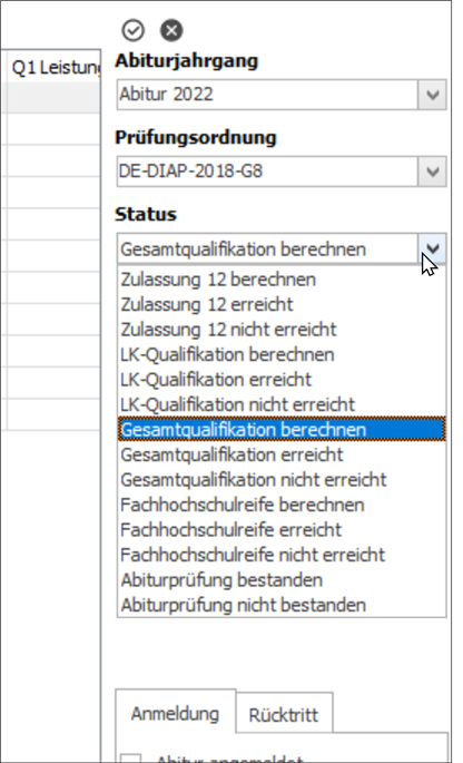 Status auswählen